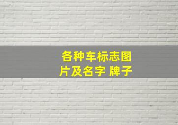 各种车标志图片及名字 牌子